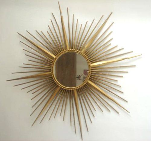 vintage french sunburst mirror